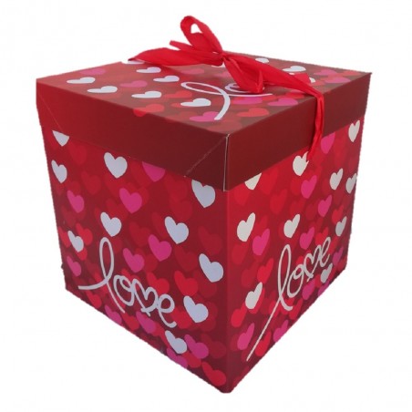 Caja de Regalo de San Valentín 22 cm  Cotillón Día de los Enamorados