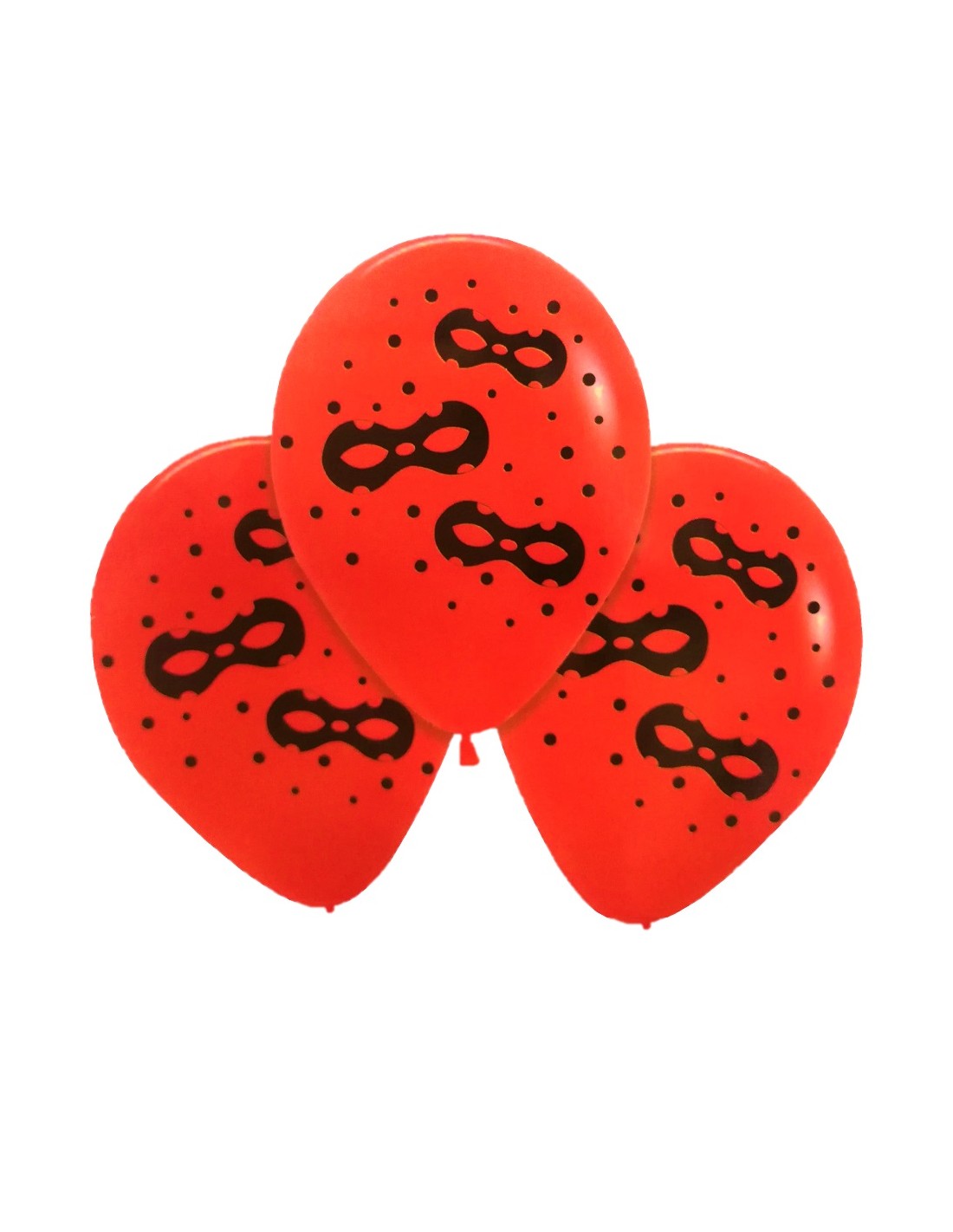 Globos Cumpleaños Ladybug Antifaz x 12 Cotillón Ladybug - Cotillón