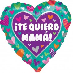Globo Corazón "Te Quiero Mamá"  Cotillón Día de la Madre