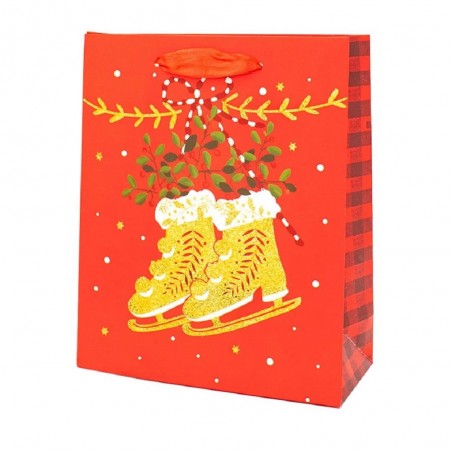 Bolsa de Navidad Glitter 30 x 40 cm  Decoración y Cotillón Navidad