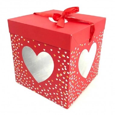 Caja de Regalo de San Valentín Corazón 22 cm  Cotillón San Valentín