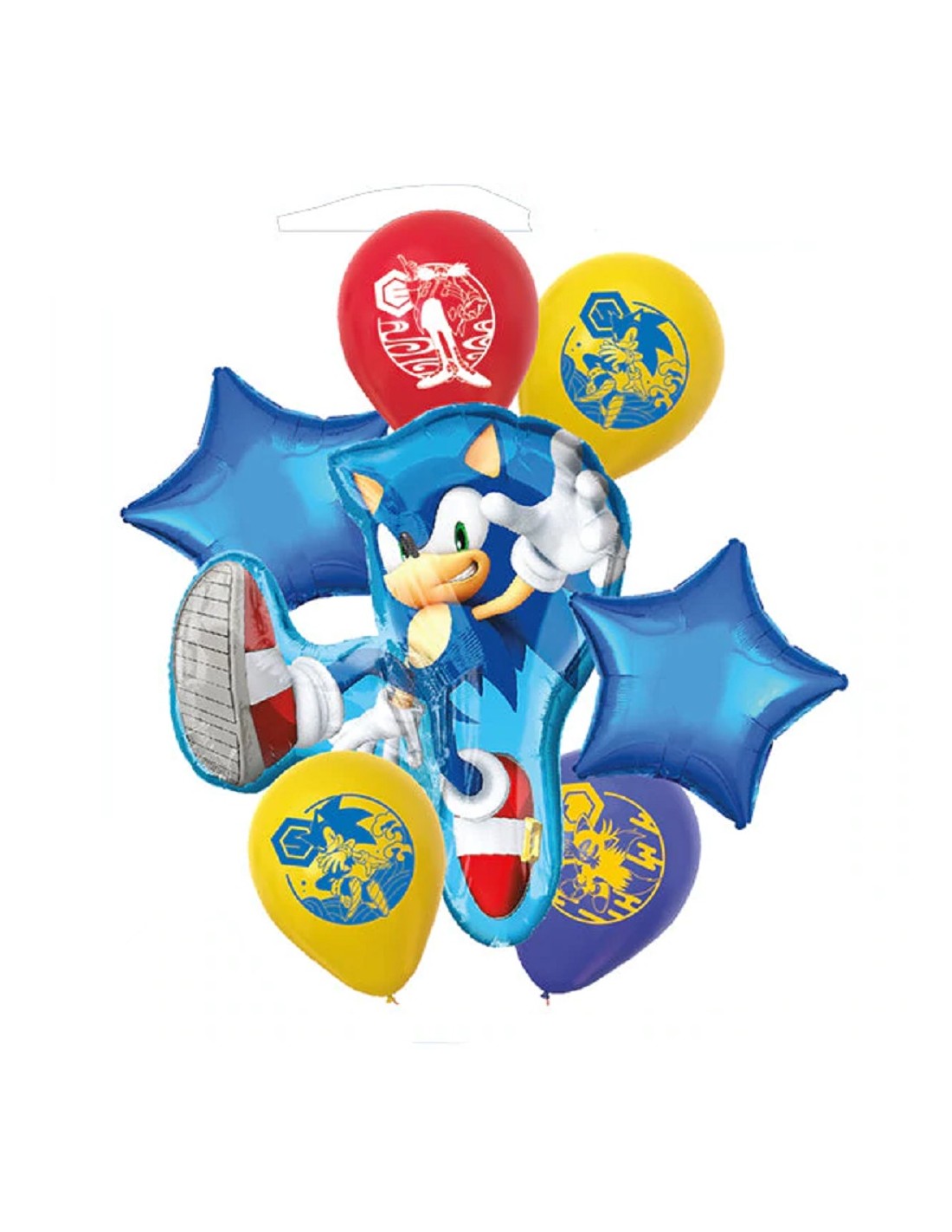 8 Globos metalizado Sonic
