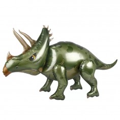 Globo Metálico Premium Dinosaurio Triceratops  Cotillon Dinosaurio