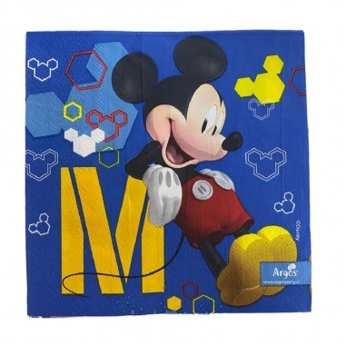 Servilleta Mickey Mouse x 12  Cotillón Mickey Mouse