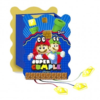 Piñata Cumpleaños Súper Mario  Cotillón Mario Bros
