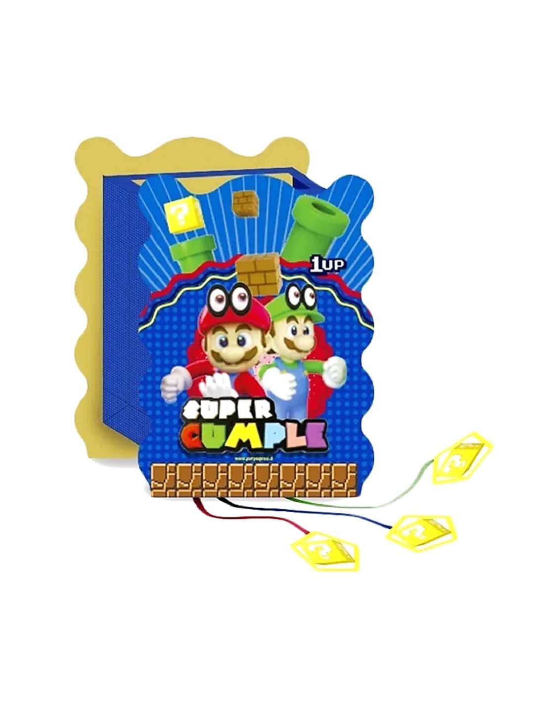 Piñata Mario Bros Reutilizable Cotillon Cumpleaños