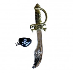 Set Espada y Parche Pirata  Cotillón Pirata