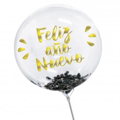 Globo Burbuja Feliz Año Nuevo Cotillón Activarte Globos Diseños