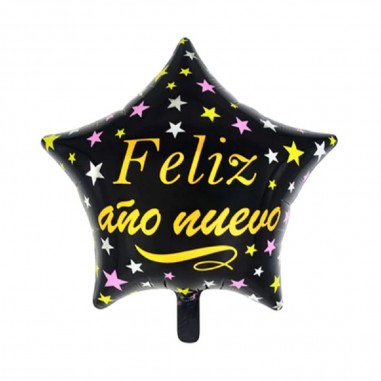 Globo Estrella Feliz Año Nuevo Estrellitas Cotillón Activarte Decoración Año Nuevo