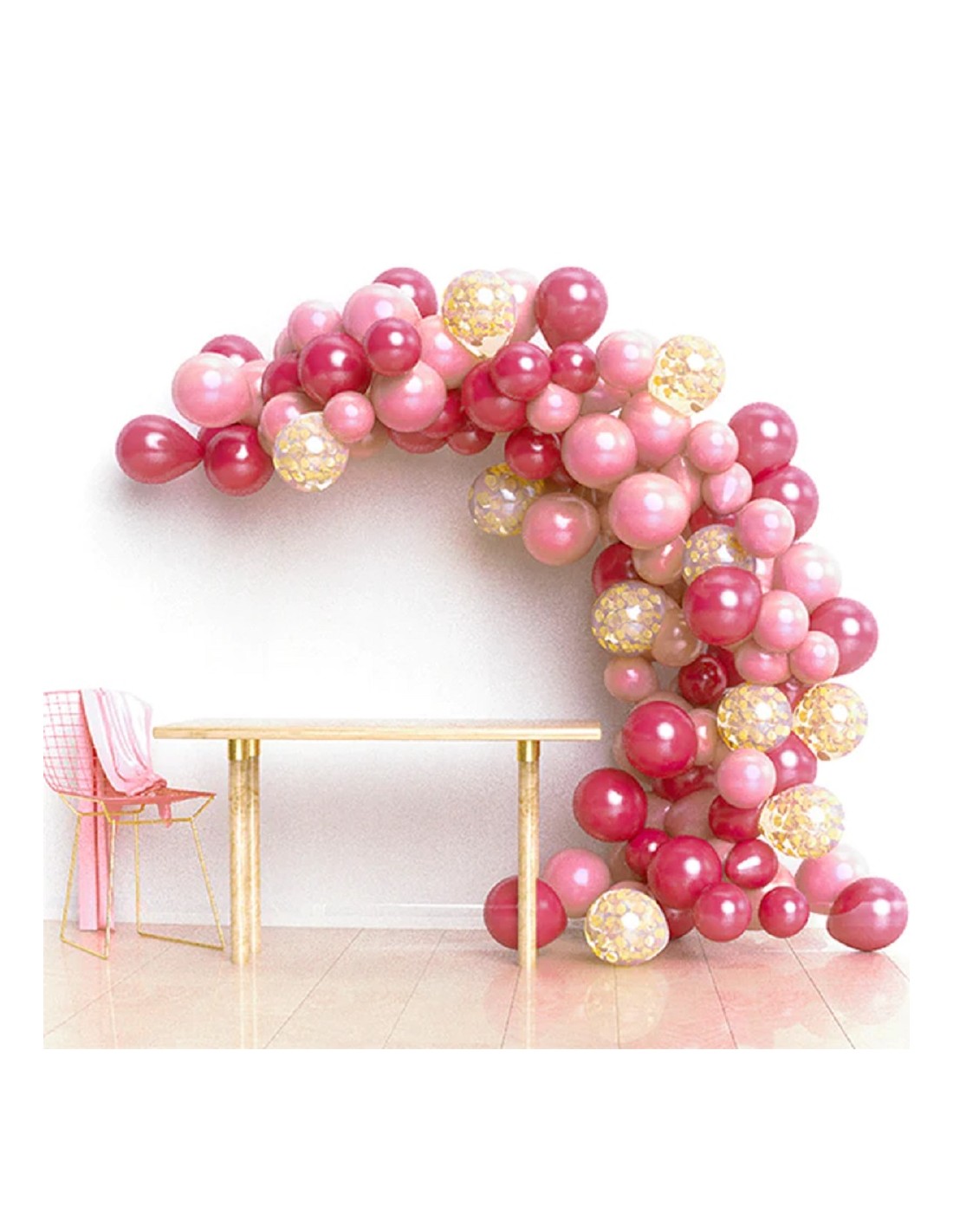Arco y guirnalda de globos para fiesta del día de San Valentín, 110 globos  de color rojo, rosa y blanco de 18 pulgadas, 12 pulgadas, 5 pulgadas