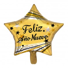Globo Estrella Feliz Año Nuevo Estrellitas Cotillón Activarte Decoración Año Nuevo