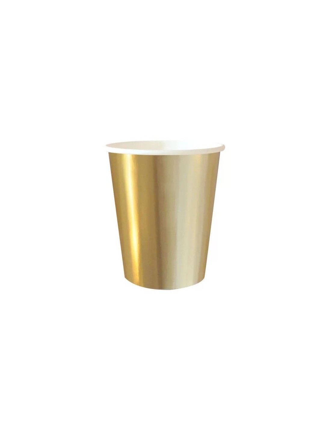 Vasos plásticos color dorado 10pcs - Belina Cotillon