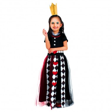 Disfraz Reina de Corazones Largo Cotillón Activarte Disfraces Niñas y Niños