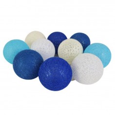Guirnalda Esferas Luces 1,8 m Tonos Azules Cotillón Activarte Decoración Cumpleaños y Fiestas