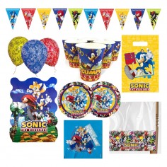 Pack Cumpleaños Sonic x 18 Cotillón Activarte Cotillón Sonic