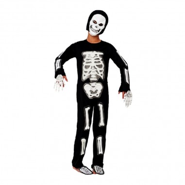 Disfraz Esqueleto Niño Premium Cotillón Activarte Disfraces Niñas y Niños
