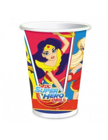 Vaso Super Hero Girls x 6  Cotillón Super Hero Girls