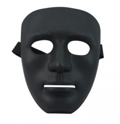 Máscara Hombre Negra Cotillón Activarte Antifaces y Máscaras