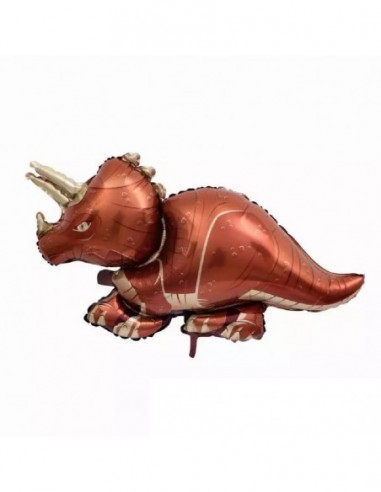 Globo Metálico Dinosaurio Triceratops  Cotillon Dinosaurio