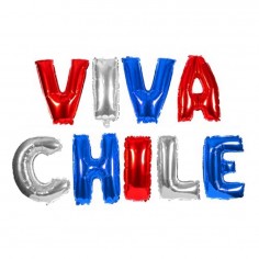 Globo Letras Viva Chile  Decoración Chile
