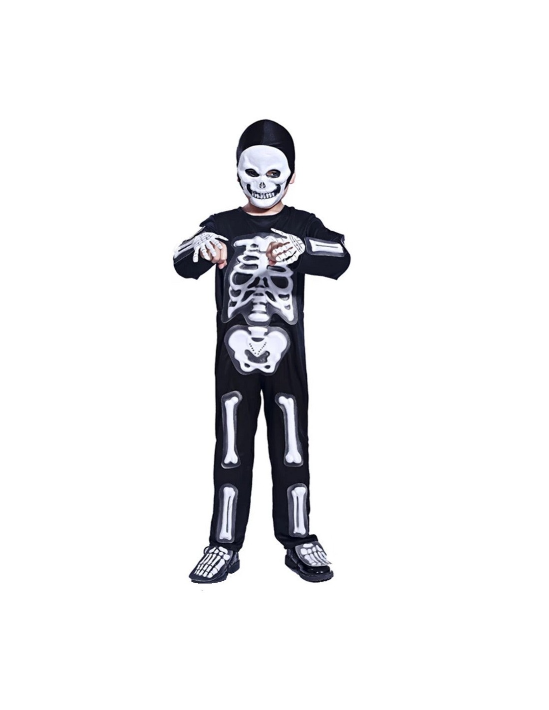 liebre Contagioso Posdata Disfraz Esqueleto Niño Disfraces Niñas y Niños - Cotillón Activarte Tallas  10.12