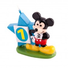 Vela Mickey Mouse 3D  Cotillón Mickey Mouse