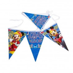 Banderín Feliz Cumpleaños Mickey Mouse Cotillón Activarte Cotillón Mickey Mouse