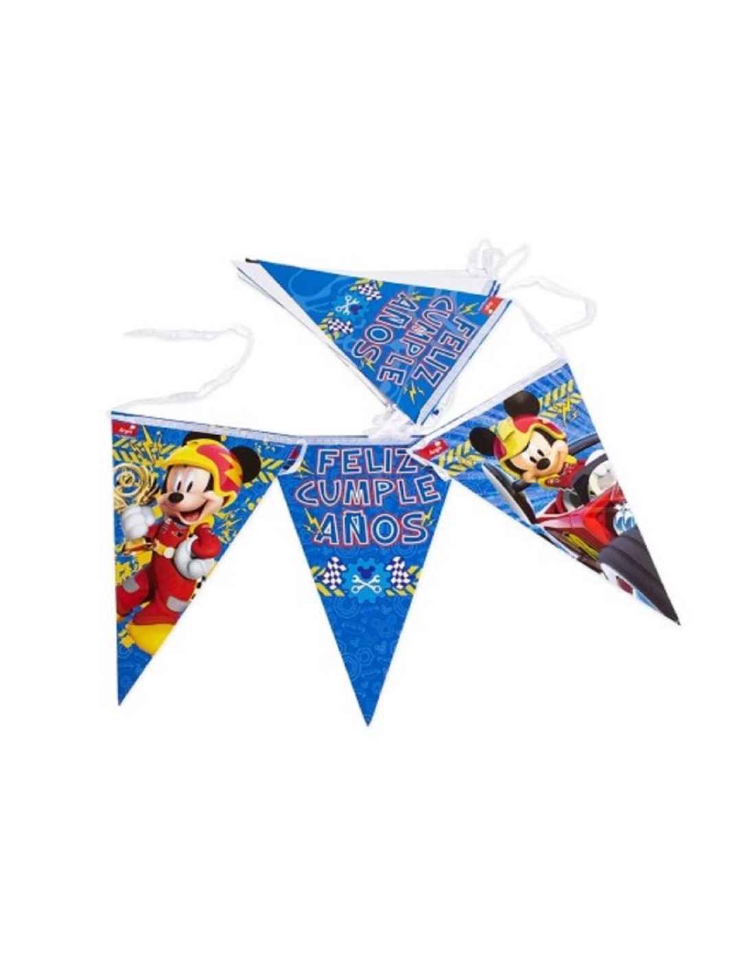 Banderín Feliz Cumpleaños Mickey Mouse Cotillón Mickey Mouse - Coti
