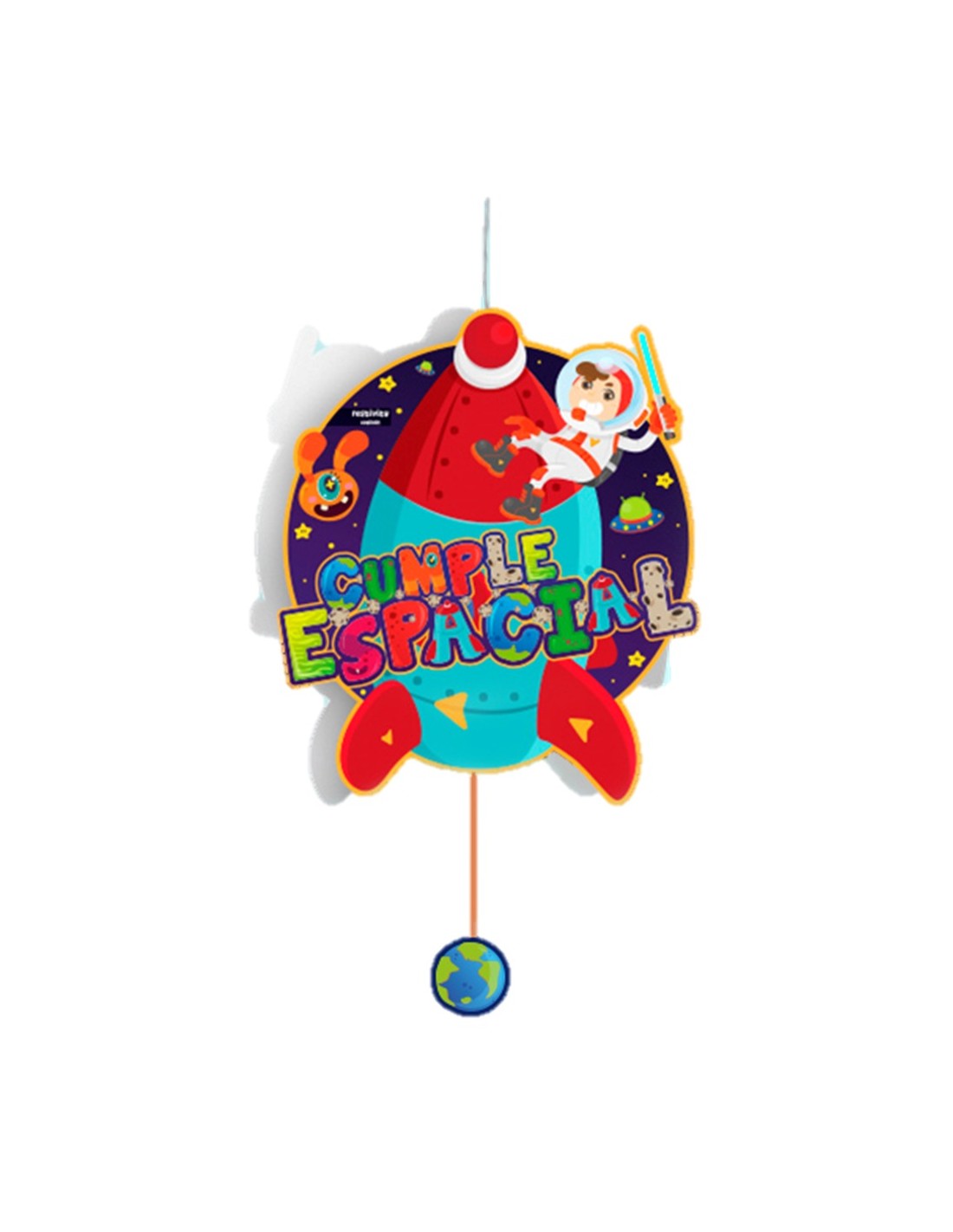 Piñata Cumpleaños Espacial Cotillón Espacial - Cotillón Activarte