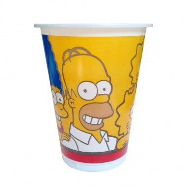 Vaso Cumpleaños Simpsons x 6  Cotillón Simpsons