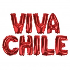 Globo Letras Viva Chile  Decoración Chile