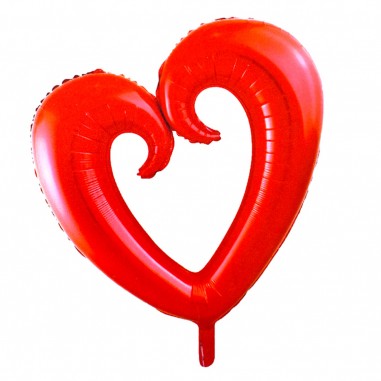 Globo Metálico Corazón Calado Forma  Cotillón San Valentín