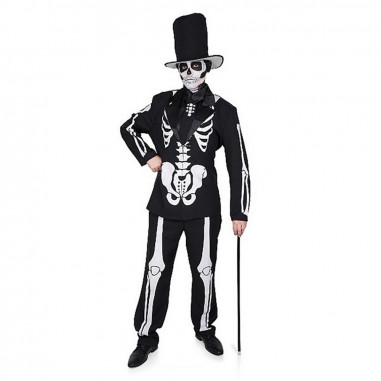 Disfraz Esqueleto Sombrero Adulto Cotillón Activarte Disfraz Halloween