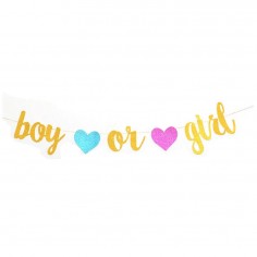 Guirnalda Boy Girl Letras Revelación De Género Cotillón Activarte Baby Shower y más