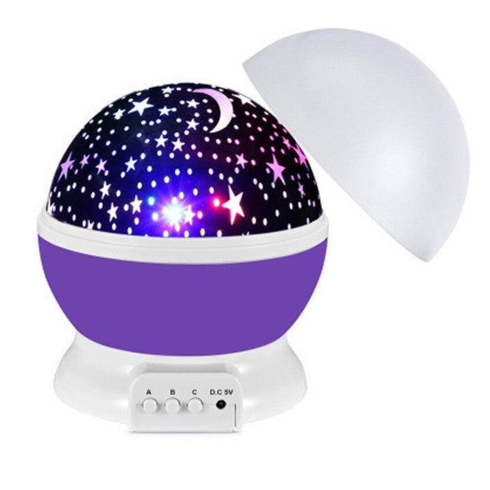 Lampara Rotativa Luna Estrellas