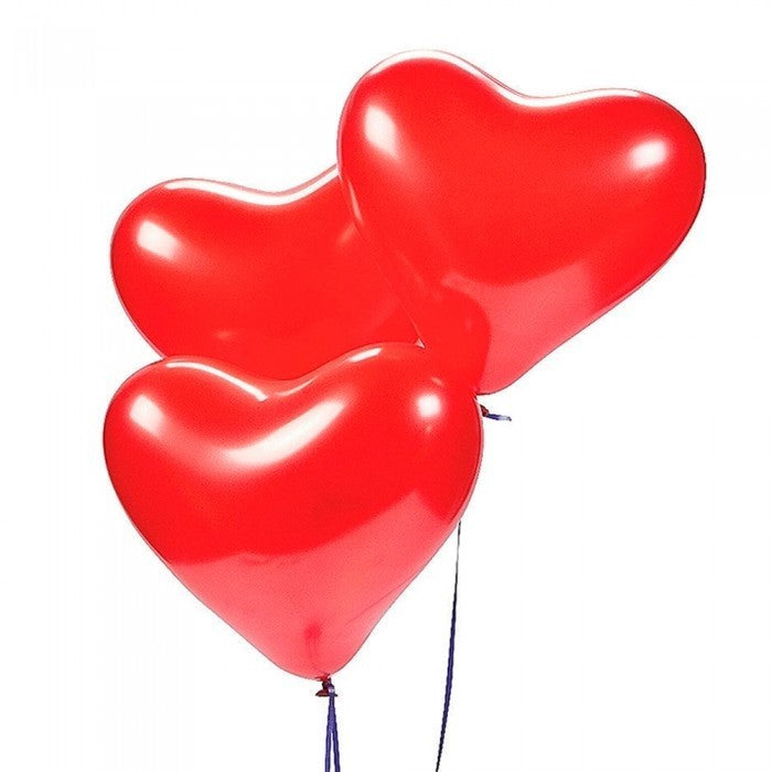 Globo Látex Corazón Rojo x 12