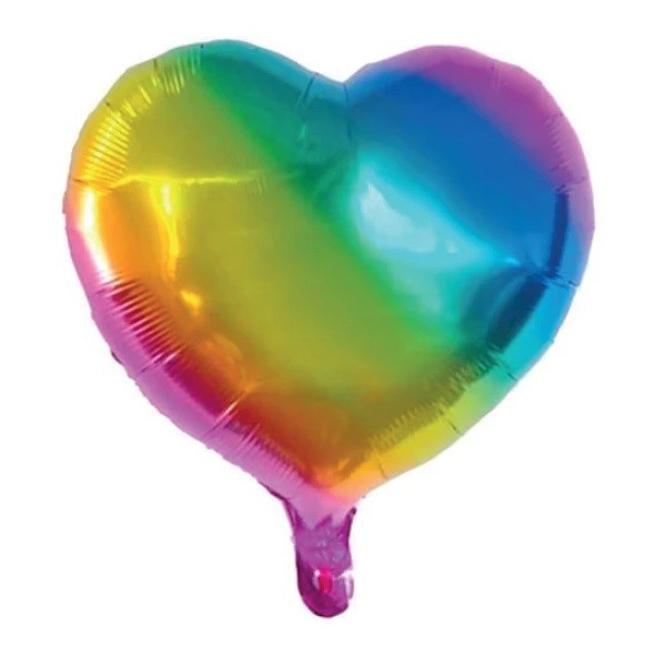 Globo Metálico Corazón Colores