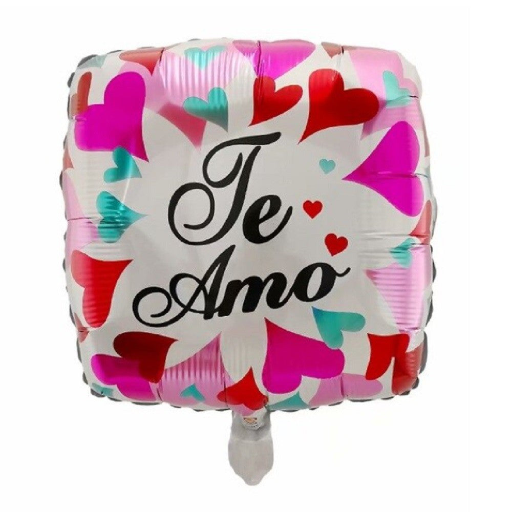 Globo Metálico Cuadrado Te Amo