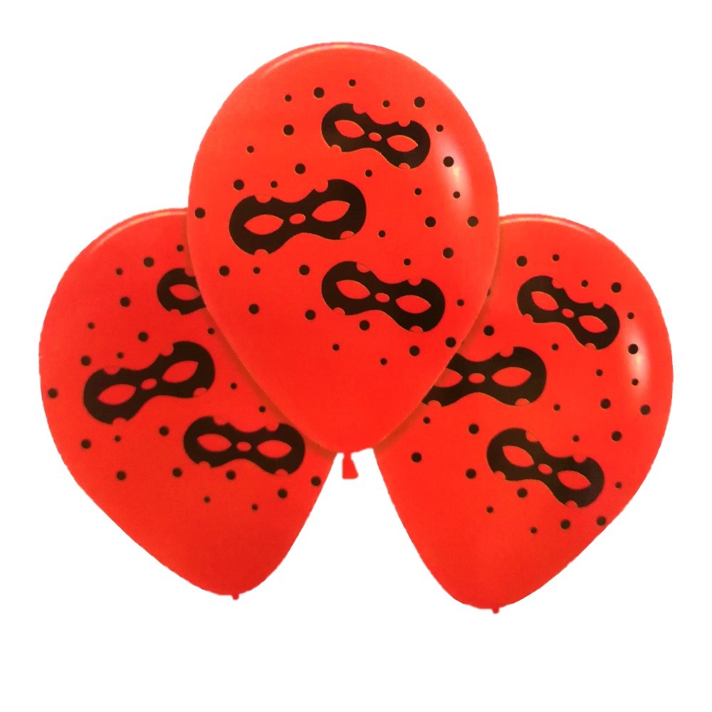 Globos Cumpleaños Ladybug Antifaz x 12