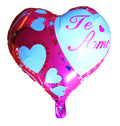 Globo Metálico Corazón Te Amo Rosado