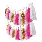 Guirnalda Tassel Metal Fucsia Rosado
