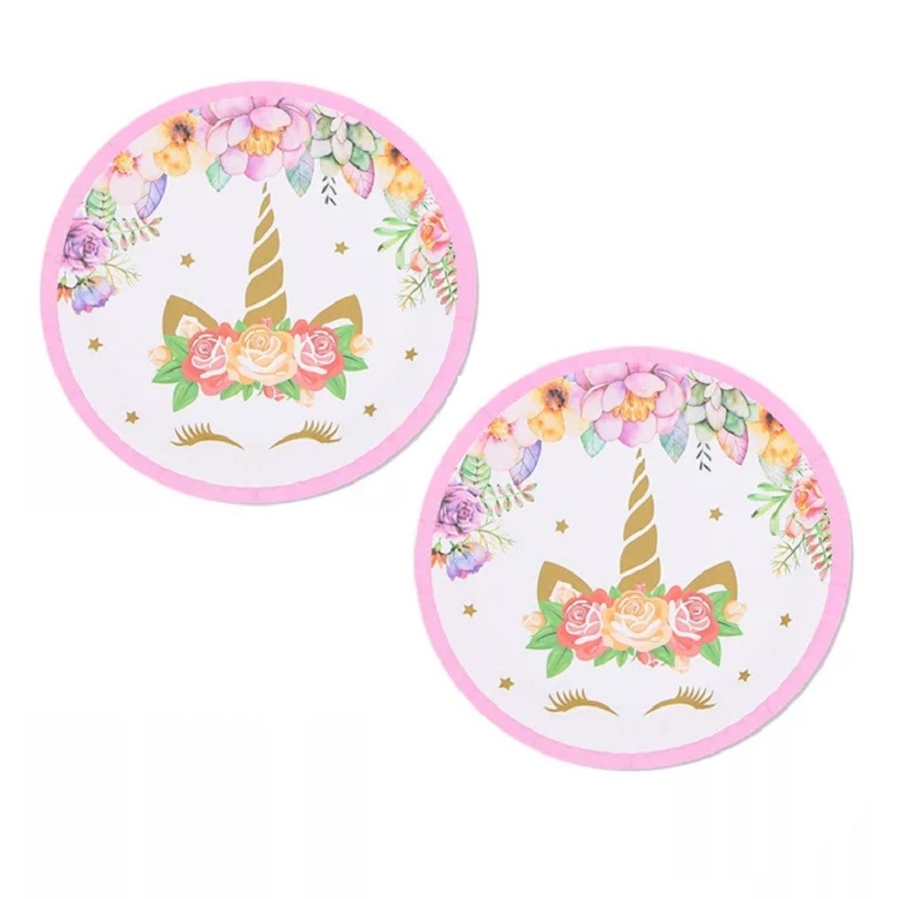 Platos Unicornio Kawaii x 6