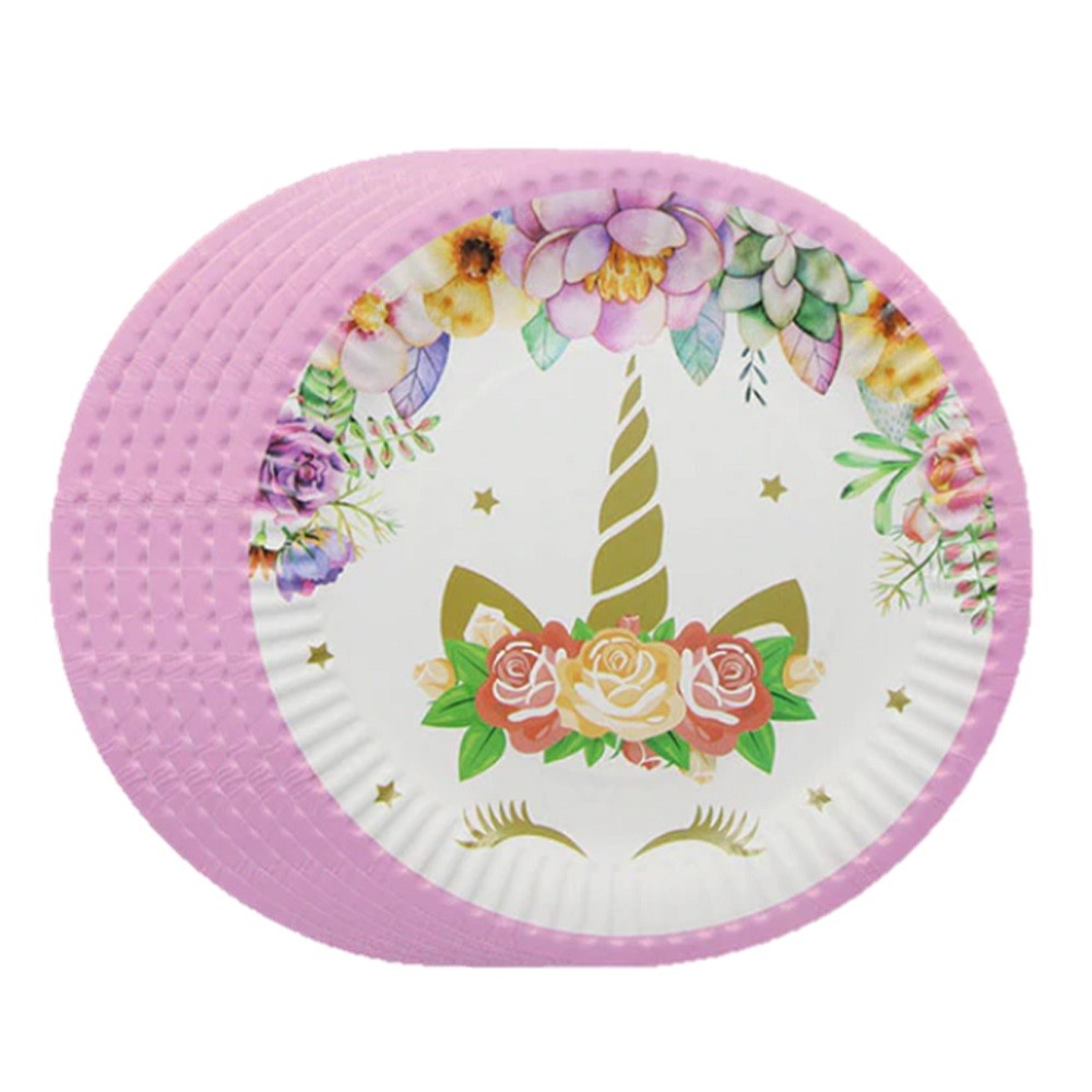 Platos Unicornio Kawaii x 6