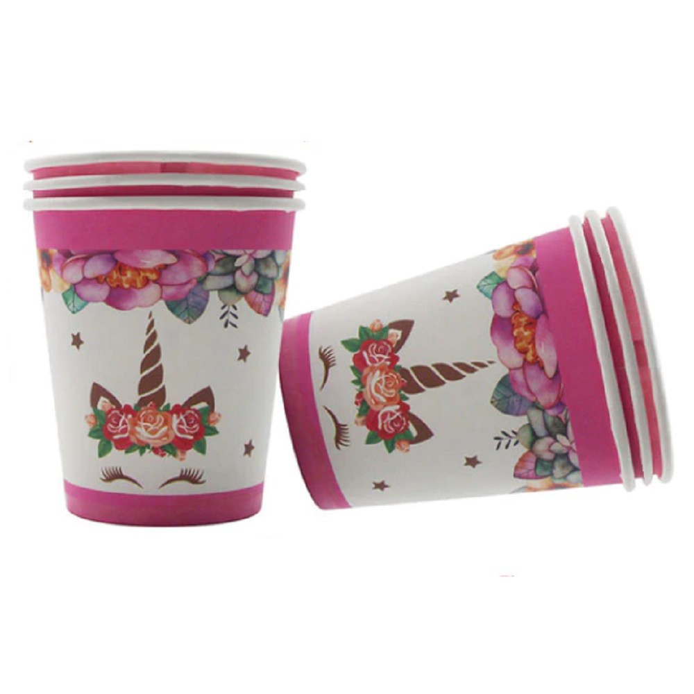 Vaso Unicornio Kawaii x 6