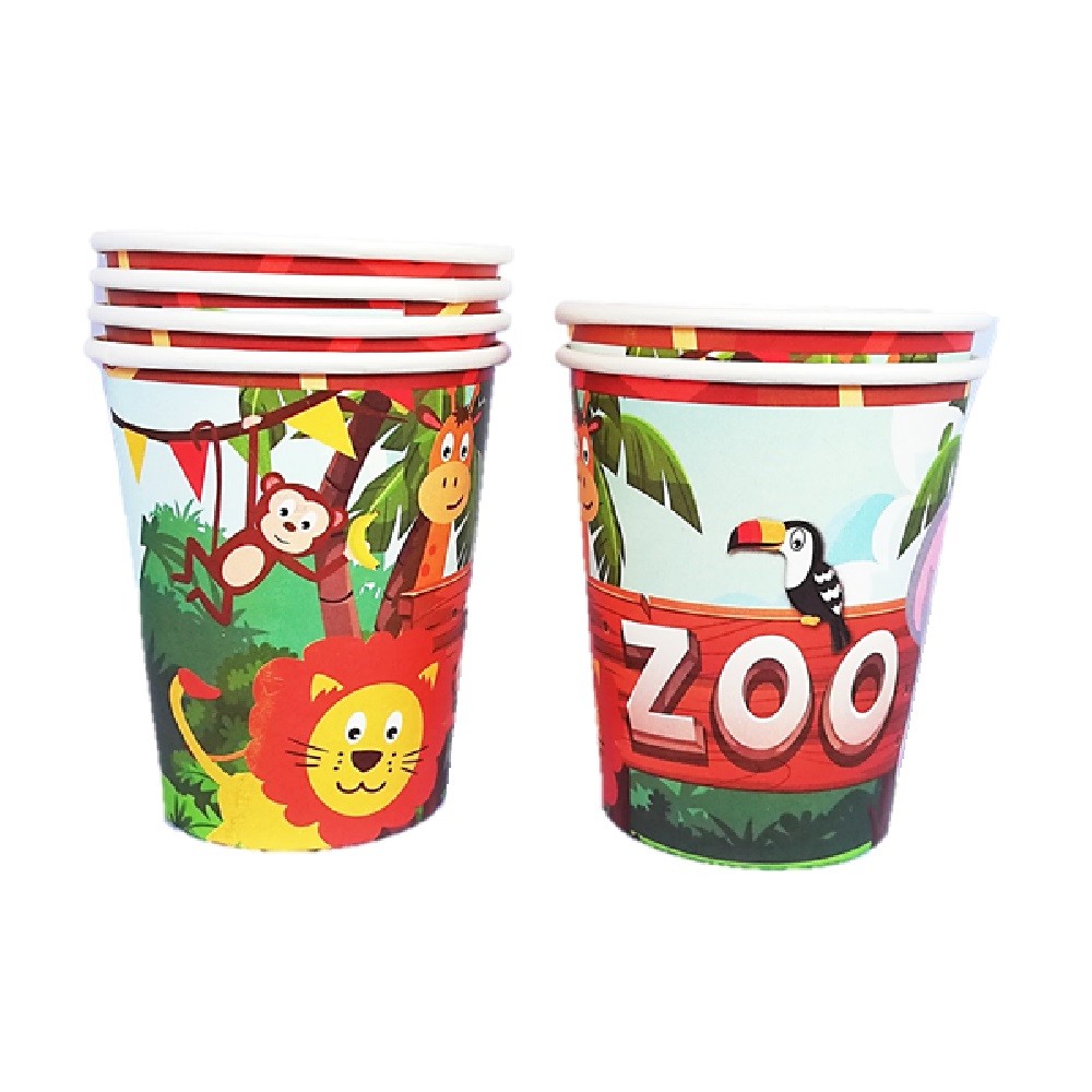 Vasos Cumpleaños Animalitos Zoo