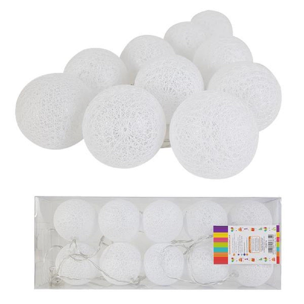 Guirnalda Esferas Luces 1,8 m Blanca