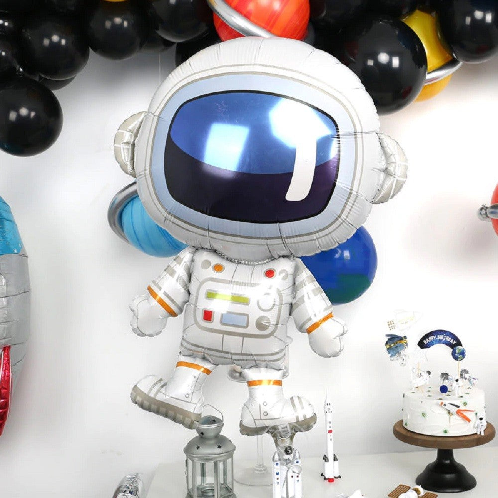 Set 5 Globos Metálicos Astronauta Espacial | Cotillón Activarte
