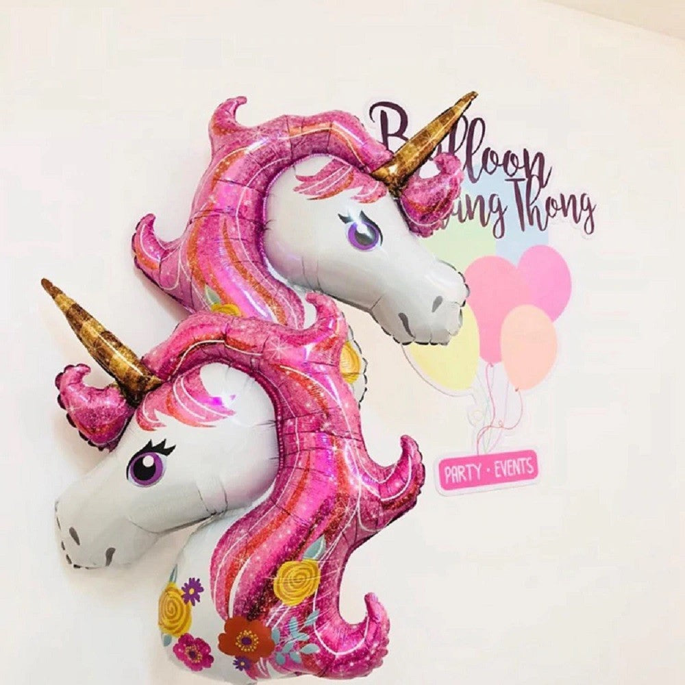 Globo Foil Unicornio Flores
