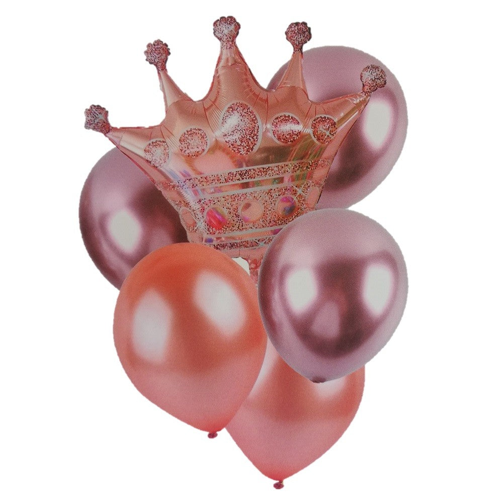 Set 6 Globos Metálico Corona
