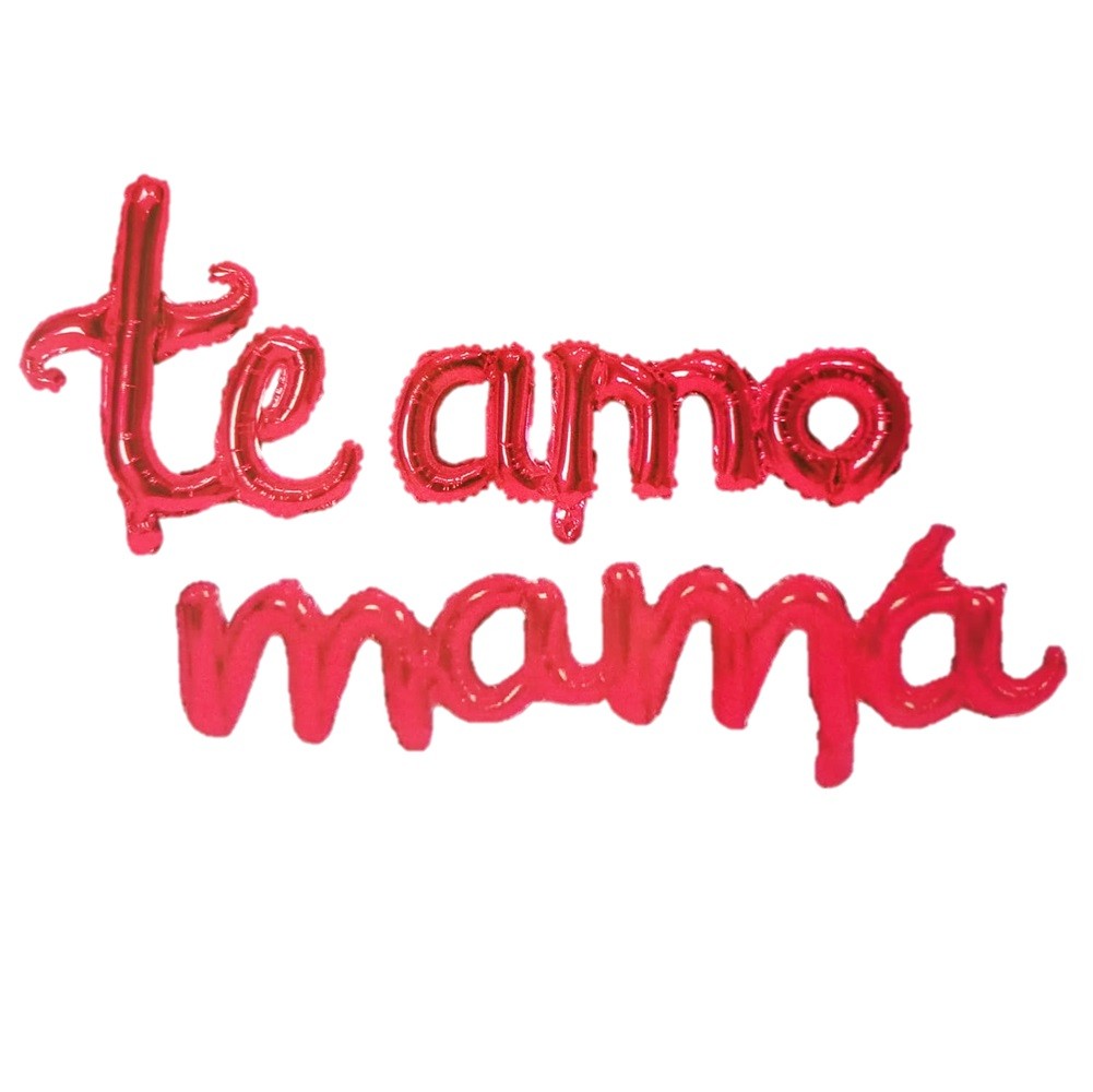 Globos Letras "Te Amo Mamá" cursivo